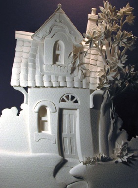 House_Paper  Sculpture white paper